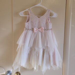 Elegant White Lace Kids Dress